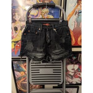Signature 8 Black Distressed Shorts Sz M
